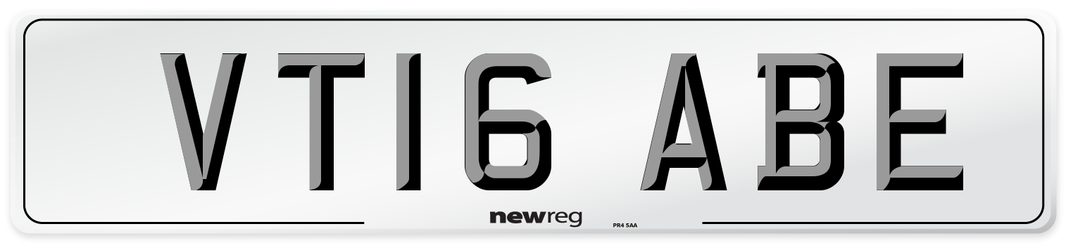 VT16 ABE Number Plate from New Reg